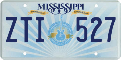 MS license plate ZTI527