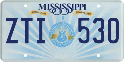 MS license plate ZTI530