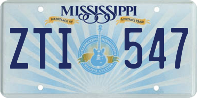 MS license plate ZTI547