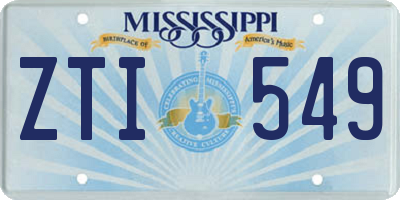 MS license plate ZTI549