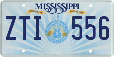 MS license plate ZTI556
