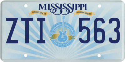 MS license plate ZTI563