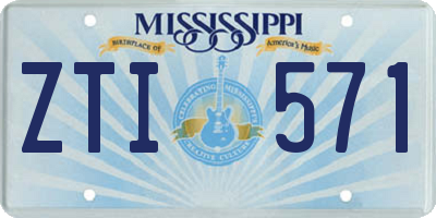 MS license plate ZTI571