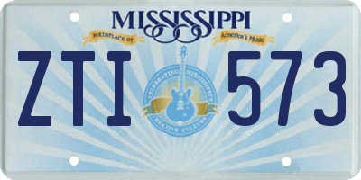 MS license plate ZTI573