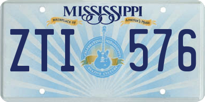 MS license plate ZTI576