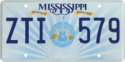 MS license plate ZTI579