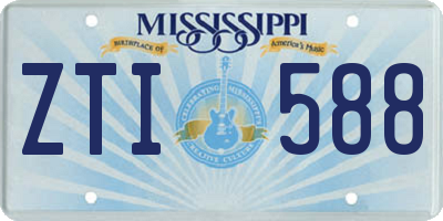 MS license plate ZTI588