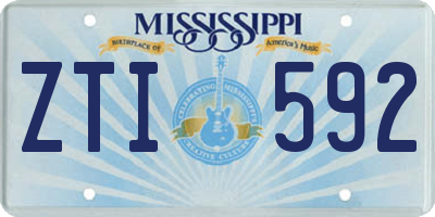 MS license plate ZTI592