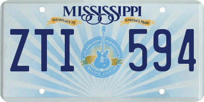 MS license plate ZTI594