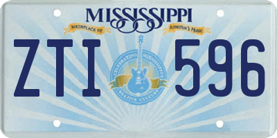 MS license plate ZTI596