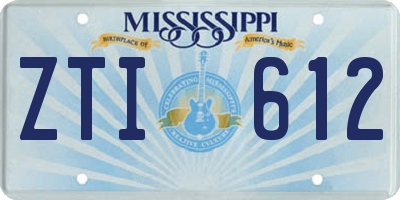 MS license plate ZTI612