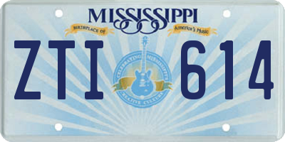 MS license plate ZTI614