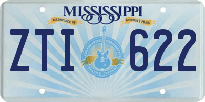 MS license plate ZTI622