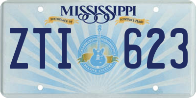 MS license plate ZTI623