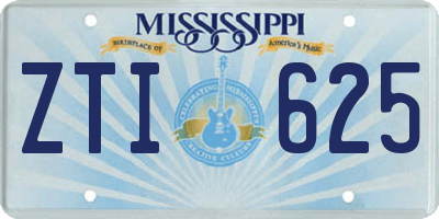 MS license plate ZTI625