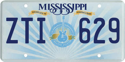 MS license plate ZTI629