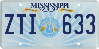 MS license plate ZTI633