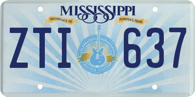 MS license plate ZTI637