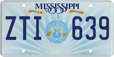MS license plate ZTI639