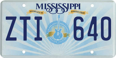 MS license plate ZTI640
