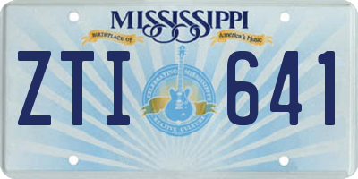 MS license plate ZTI641