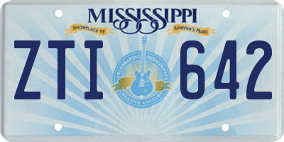 MS license plate ZTI642