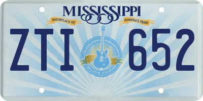 MS license plate ZTI652