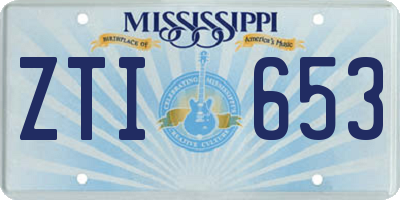 MS license plate ZTI653