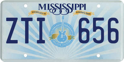 MS license plate ZTI656