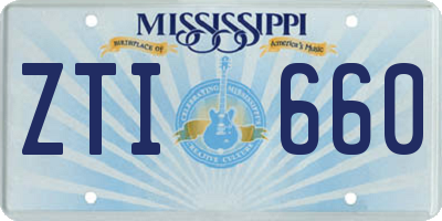MS license plate ZTI660
