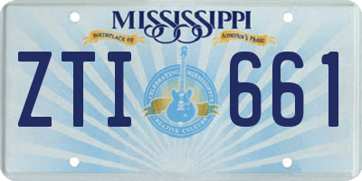 MS license plate ZTI661