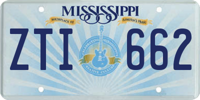 MS license plate ZTI662
