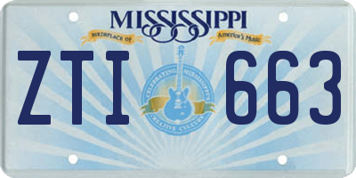 MS license plate ZTI663