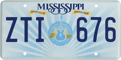 MS license plate ZTI676