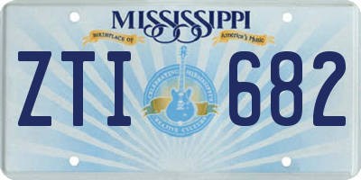 MS license plate ZTI682