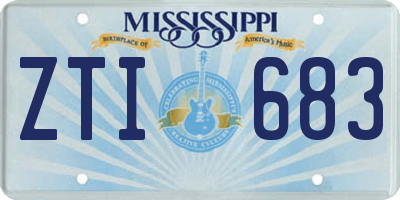 MS license plate ZTI683