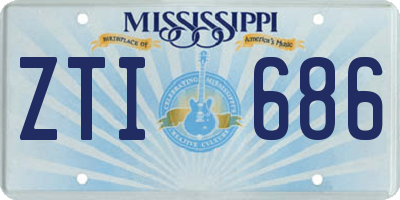 MS license plate ZTI686