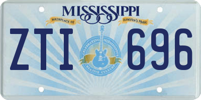 MS license plate ZTI696