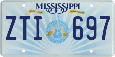 MS license plate ZTI697
