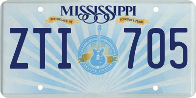 MS license plate ZTI705