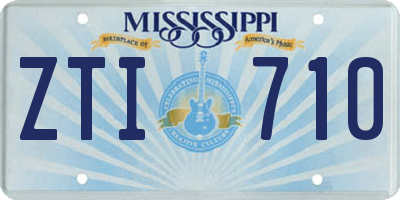 MS license plate ZTI710