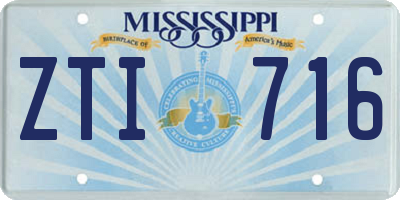 MS license plate ZTI716