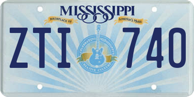 MS license plate ZTI740