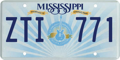 MS license plate ZTI771