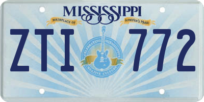 MS license plate ZTI772