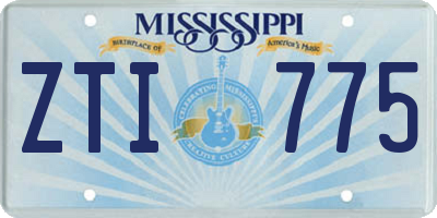 MS license plate ZTI775