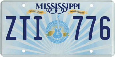 MS license plate ZTI776
