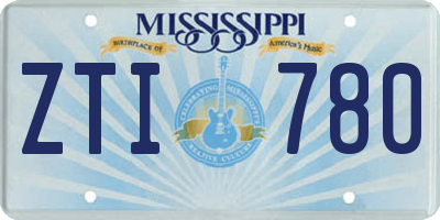 MS license plate ZTI780
