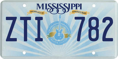 MS license plate ZTI782