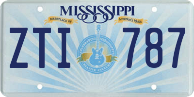 MS license plate ZTI787